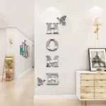 Home Sign Letters Wall Decor, Acrylic Mirror Wall Stickers Family Wall Decoration for Living Room Bedroom Home Hallway - Image 2