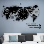 3D World Map Clock | Wall Decoration – Ideal Home & Office Decor - Image 3