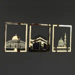 Masjid Al Aqsa, Masjid Al-Haram & Masjid An-Nabawi Islamic Wall Art | Acrylic Kaaba Wall Decor - Image 3