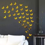 Butterflies Decorative Mirror - Modern Home Decoration [40 pieces]