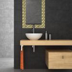 Wooden Design Reflective Wall Mirror - Mirror For Home Decor | Modern Wall Decal