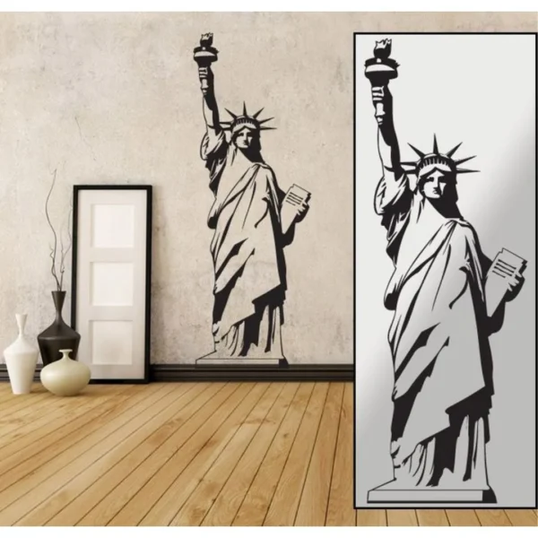 Statue of liberty, America - Skyline Wall Art - Home Decal - National Day