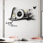3D Love Wall Clock Wall Decore