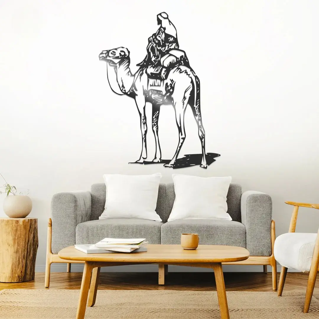 islamic-50-1.webp Camel with man art - Image 1