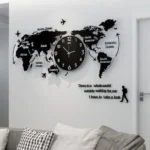 WORLD MAP STYLISH 3D WALL CLOCK - Image 2