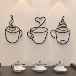 Coffee Cups With Heart - Beautiful Kitchen Wall Decal - Best For Gifting - Image 4