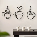 Coffee Cups With Heart - Beautiful Kitchen Wall Decal - Best For Gifting - Image 3
