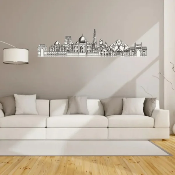 Indian's Building - Skyline Wall Art - Home Decal - Indian National Day