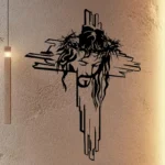 Jesus Face & Cross - Christian Home Décor - Christmas & Baptism - For Church or Home - Image 3