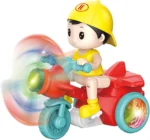 Cool CO Stunt Tricycle Toy | Light, Music & 360° Rotating Fan Blades | Fun Ride-On Action for Kids | Front-Sitting Design - Image 2