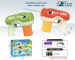 MZD TOYS Electric Water Gun – Shark & Dinosaur Design | Long Range, USB Rechargeable, IPX7 Waterproof