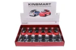 KiNSMART FIAT 500e Police & Firefighter Rescue Edition | 1:28 Scale Die-Cast Metal Model Car | Pull-Back Action, Openable Doors – KTS440DPR (EOS Series)