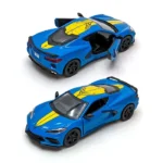 KiNSMART 2021 Corvette Livery Edition | 1:36 Scale Die-Cast Metal Model Car | Pull-Back Action, Openable Doors – KT5432DF (EOS Series, 1x12) - Image 3