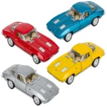 KiNSMART 1963 Corvette Sting Ray™ | 1:36 Scale Die-Cast Metal Model Car | Pull-Back Action, Openable Doors – KT5358D (FOS Series, 1x12) - Image 5