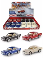 KiNSMART 1964½ Ford Mustang | 1:36 Scale Die-Cast Metal Model Car | Pull-Back Action, Openable Doors – KT5351D (EOS Series, 1x12)