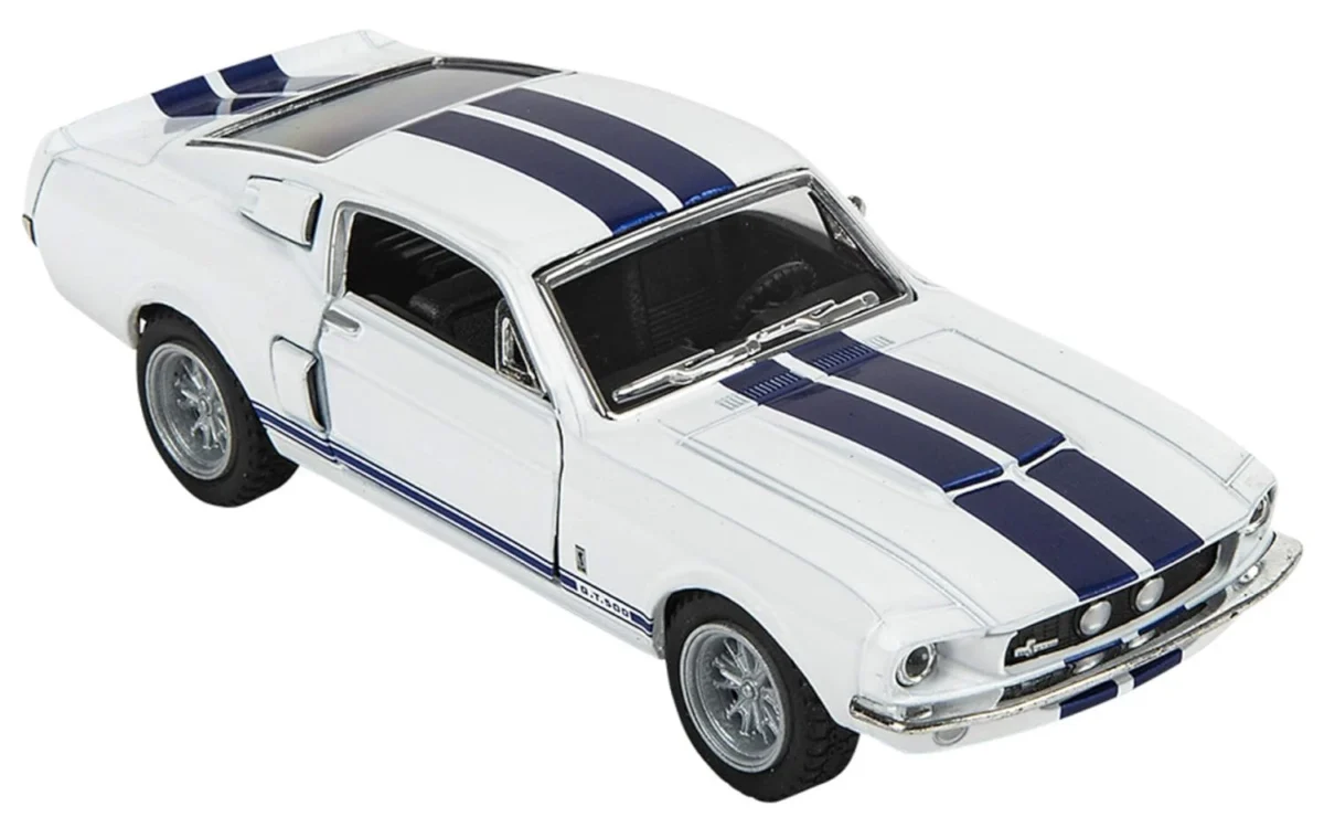 Kinsmart Shelby GT-500 | 1:36 Scale Die-Cast Metal Model Car with Pull Back Action & Openable Doors | Pack of 1 – Multicolour - Image 3