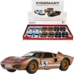 KINSMART Ford GT40 MKII Heritage 1966 | 1:32 Scale Die-Cast Model Car with Pull-Back Action & Openable Doors – 13cm, 3 Colors