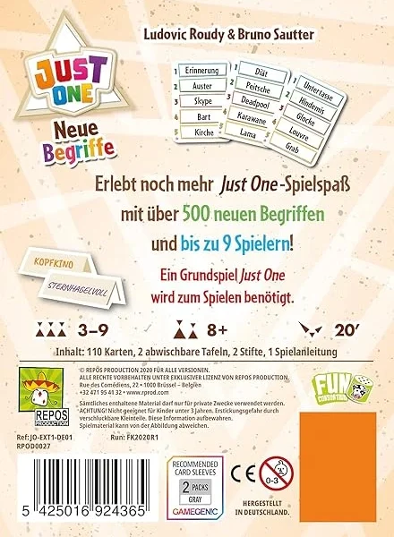 Just One – German Edition | Multicolor Cooperative Word Game for Family & Friends