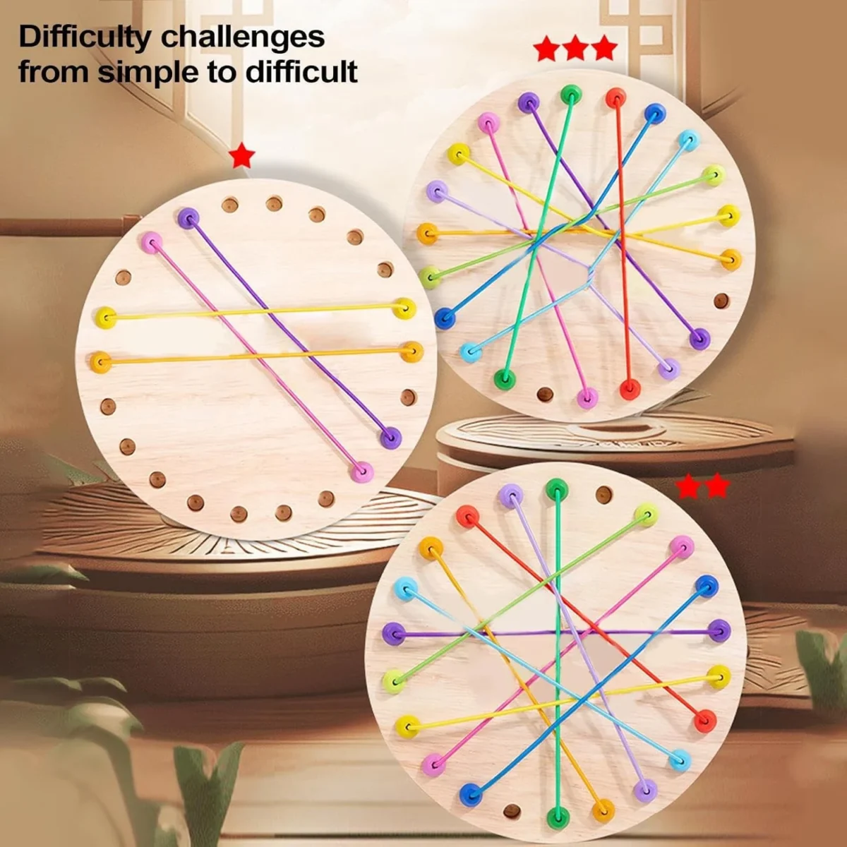 WINNLE Bouncing Puzzle Game – Play Checkers Strategy Game for Kids & Adults, Fun Family Board Game - Image 1