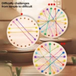 WINNLE Bouncing Puzzle Game – Play Checkers Strategy Game for Kids & Adults, Fun Family Board Game