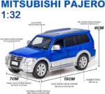 1/32 Mitsubishi Pajero V97 Die‑Cast SUV Model – Silver Alloy Off‑Road Toy Car wi - Image 2