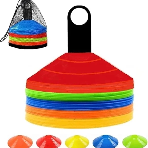 Soccer Cones - Agility Training Disc Cones, Flexible & Durable PE