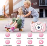 HD Kids Digital Camera - Portable Selfie Camera with Silicone Cover, 32 - Image 4