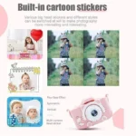 HD Kids Digital Camera - Portable Selfie Camera with Silicone Cover, 32 - Image 2