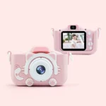 HD Kids Digital Camera - Portable Selfie Camera with Silicone Cover, 32