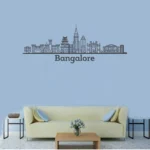 Bangalore, India - Skyline Wall Art - Home Decal - Indian National Day