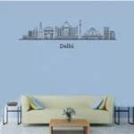 Dehli, India - Skyline Wall Art - Home Decal - Indian National Day