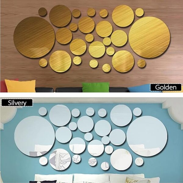 Bubble Reflective Wall Mirror - Mirror For Home Decor | Modern Wall Decal