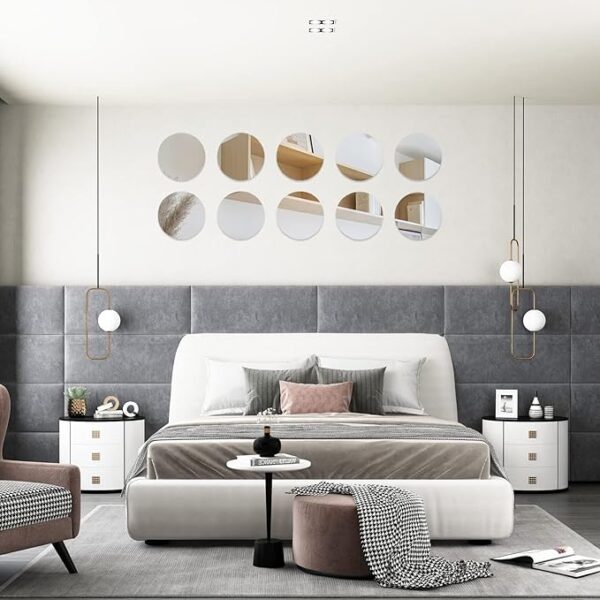 Circle Mirror - Crystal Mirror - Best For Living Room, Bedroom & Stair Wall